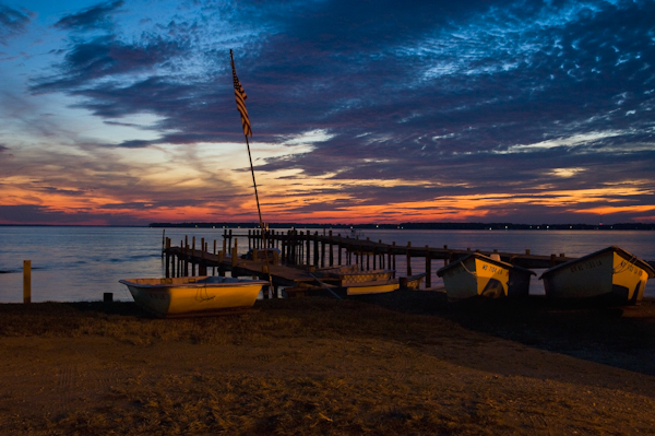 Sunset, Wicomico River Landing at Bushwood, Maryland, November 2