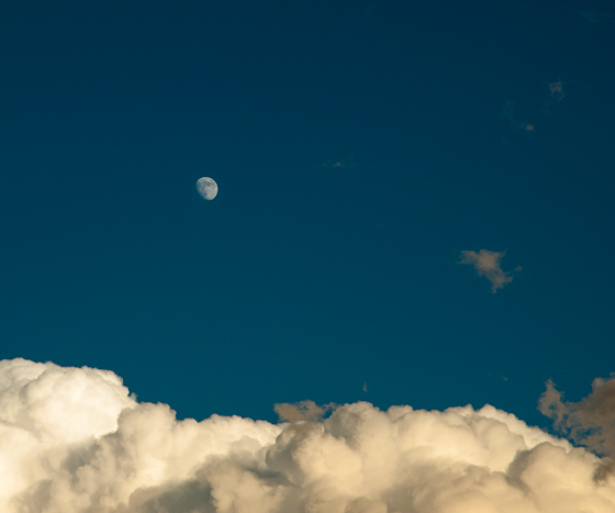 Clouds and a Moon, Hunter Hill, December 1, 2006