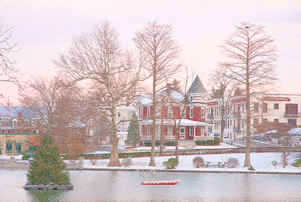 Santa's Red Boat, Hagerstown City Park, Washington County, Maryl