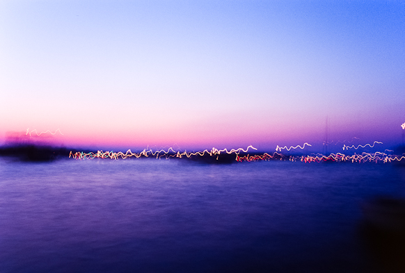 Lights Dancing Above Water, St. Mary's, Maryland, April 2, 2000