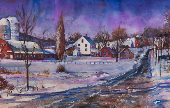 Near Randolph Vermond, Watercolor, March 19, 1991